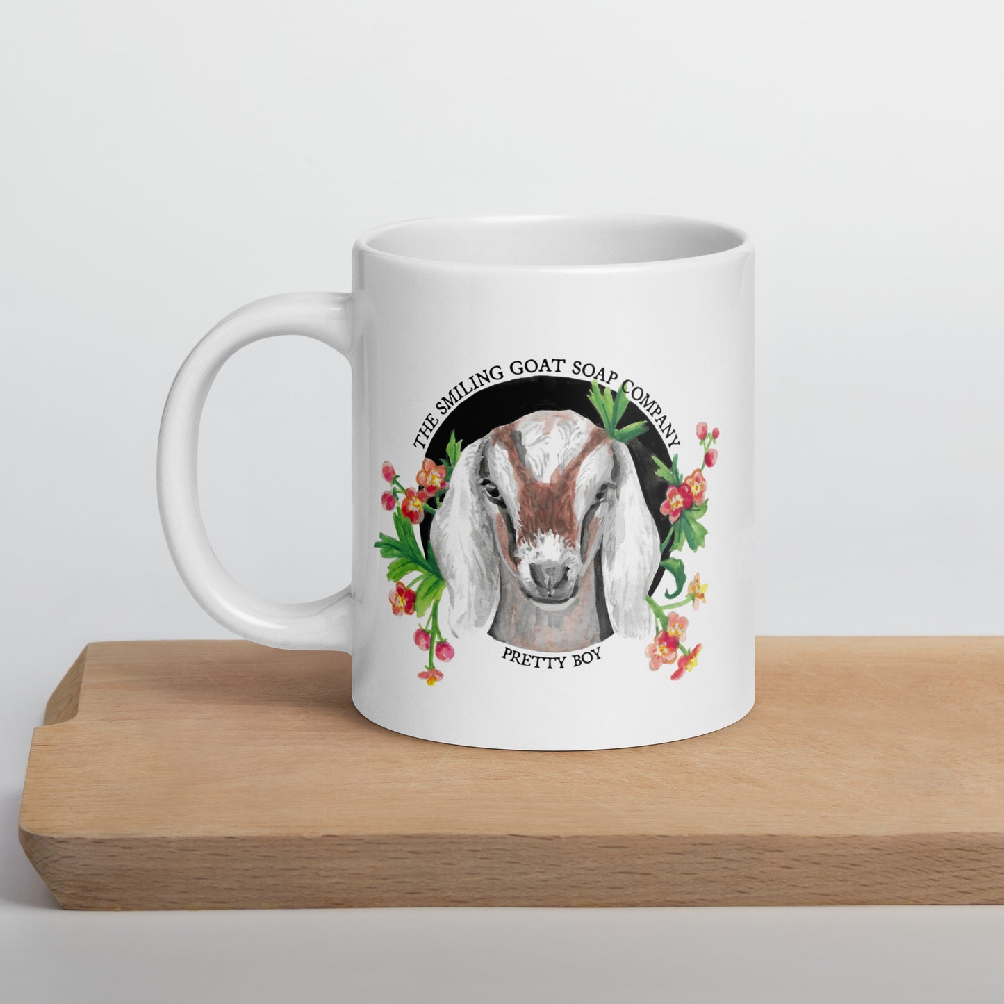 Goat of The Month White Glossy Mug image 6