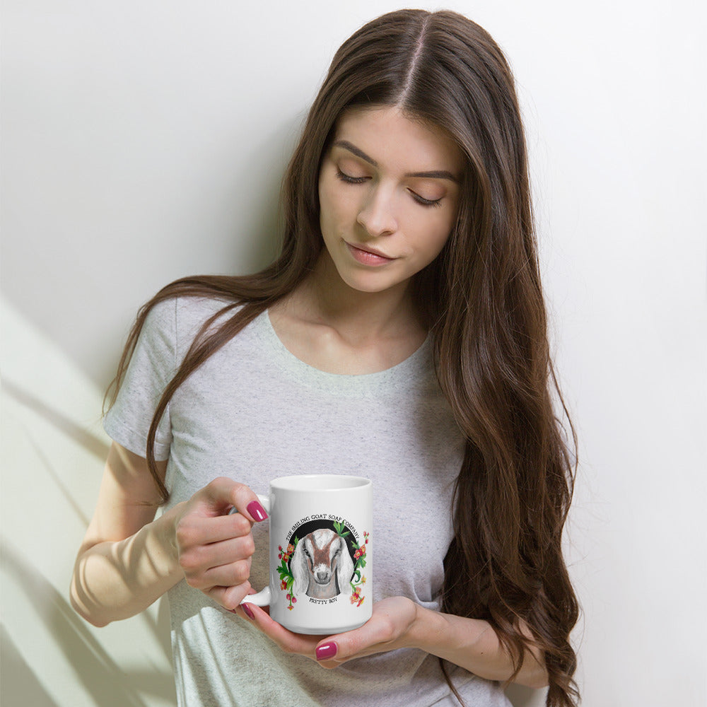 Goat of The Month White Glossy Mug image 5