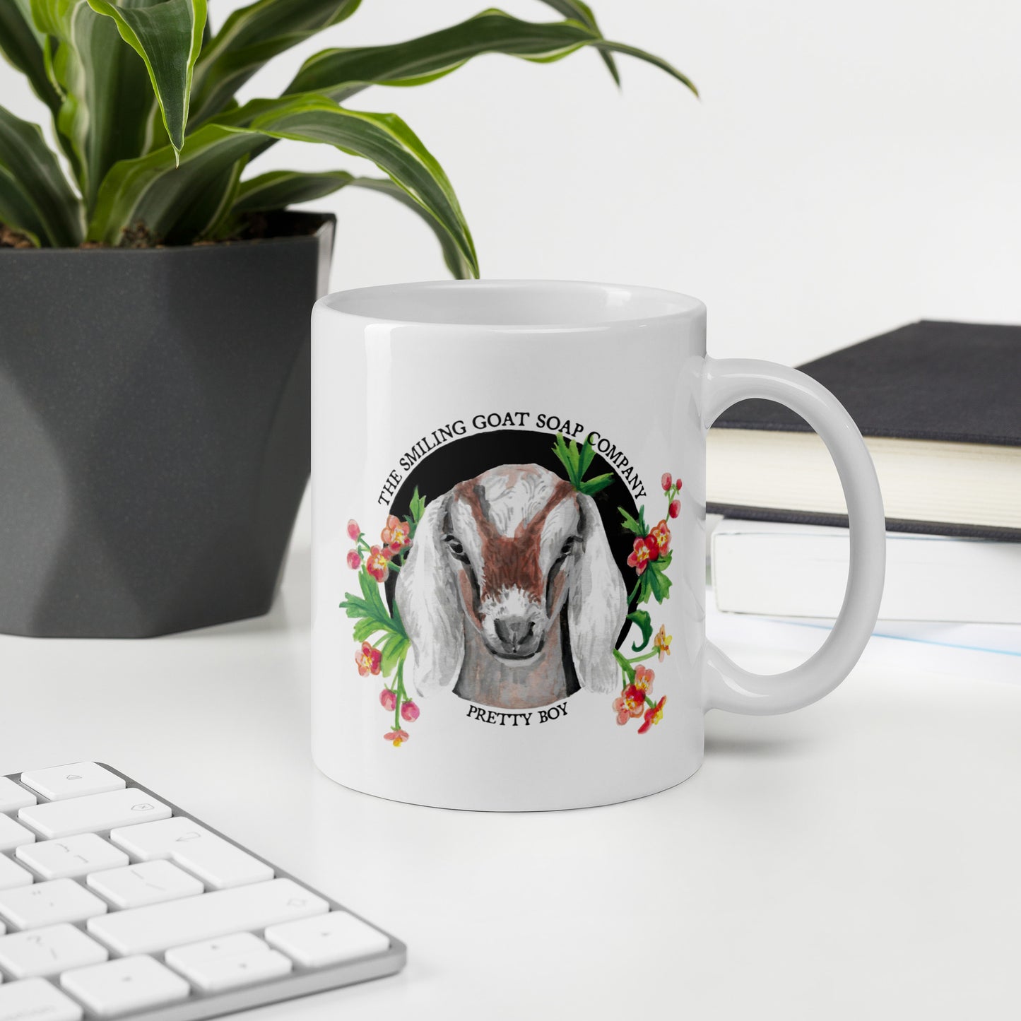 Goat of The Month White Glossy Mug image 1