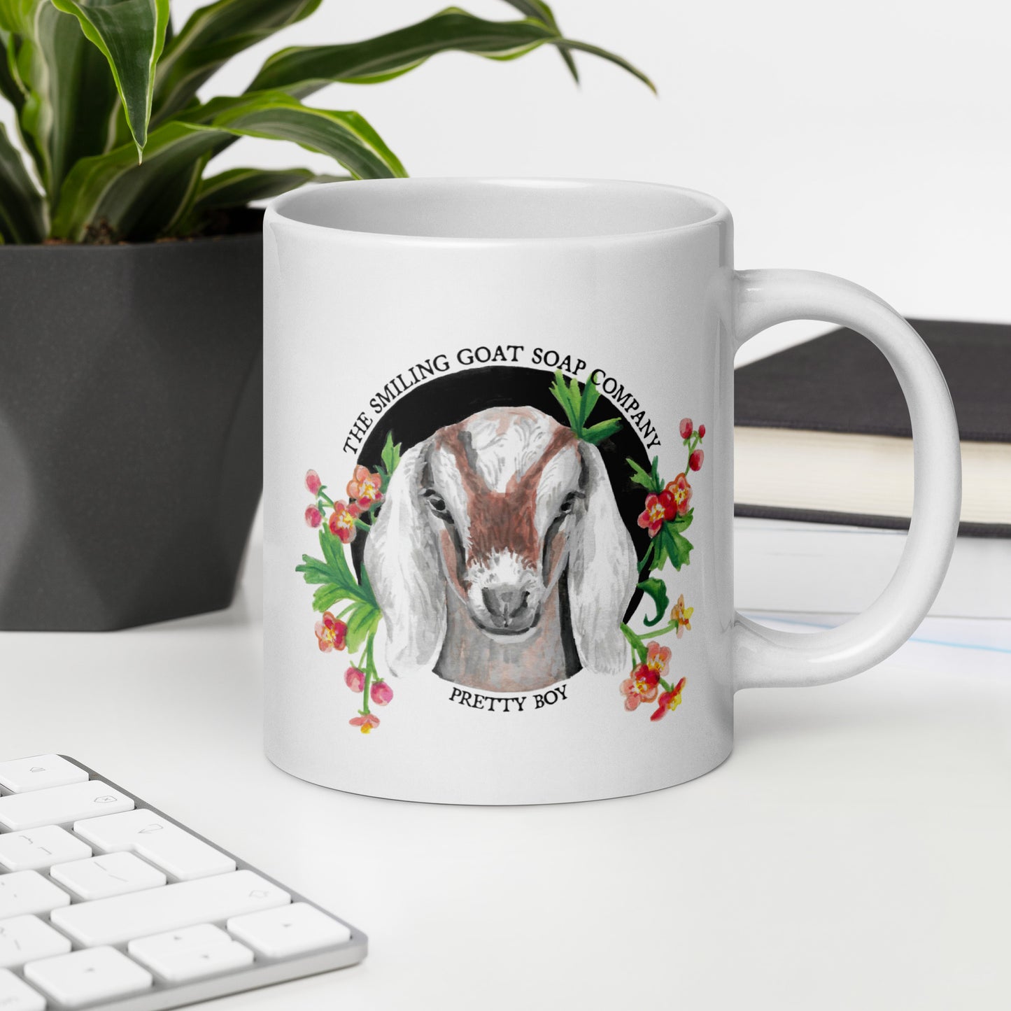 Goat of The Month White Glossy Mug image 7